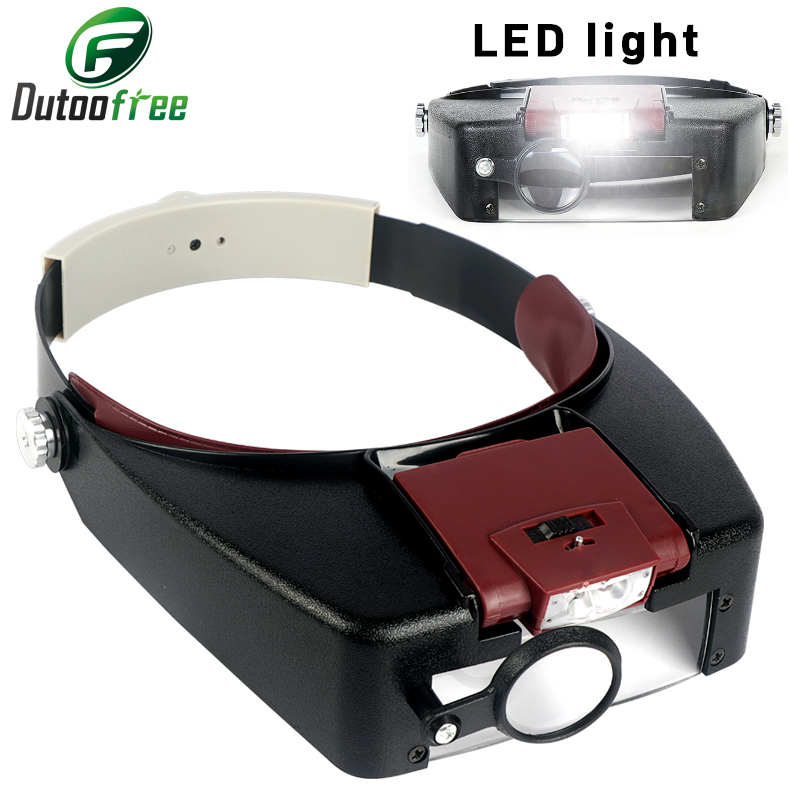 Electronics Repair Glasses - Kask tarzı 10X kafa büyüteç gözlük