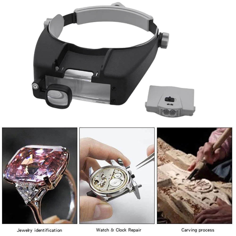 Electronics Repair Hobby - LED Büyüteç Gözlük Kafa Montajlı 1.5X