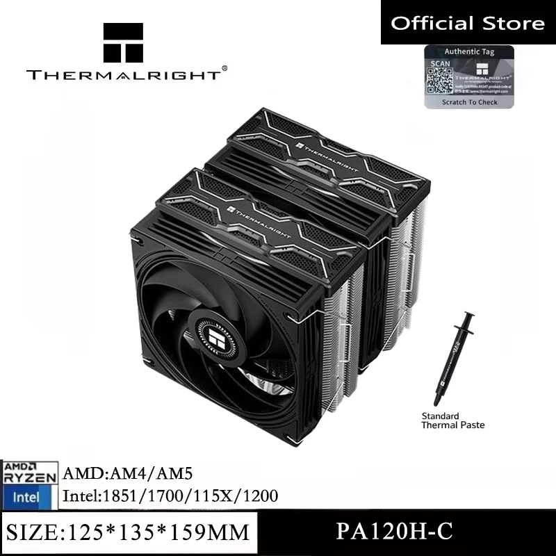 Thermal Paste Cpu - Thermalright PA120H‑C BLACK Çift Kuleli CPU