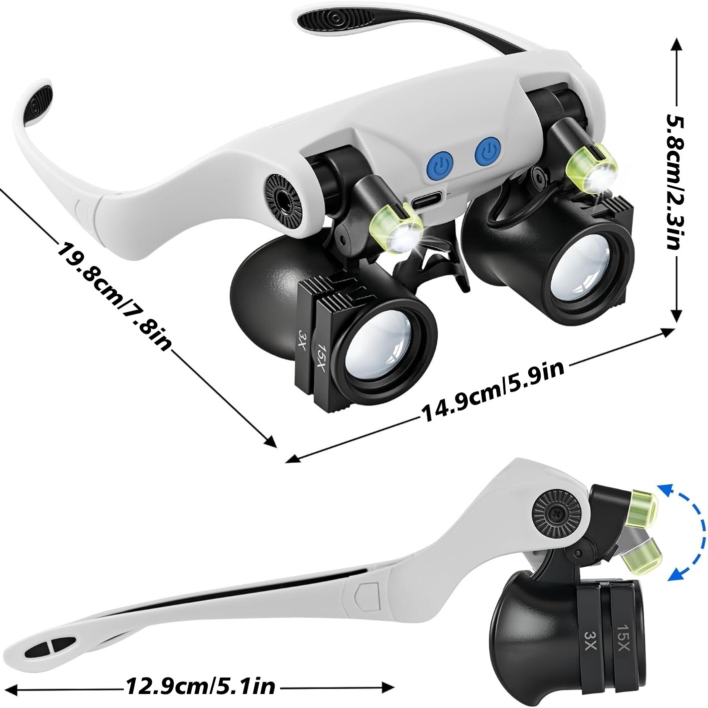 Başa Takılan LED Büyüteç Gözlü - Electronics Repair Glasses incelemesi ve fiyatı