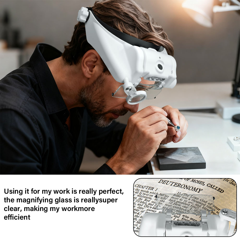Kafa bandı büyüteç LED aydınla - Electronics Repair Glasses incelemesi ve fiyatı