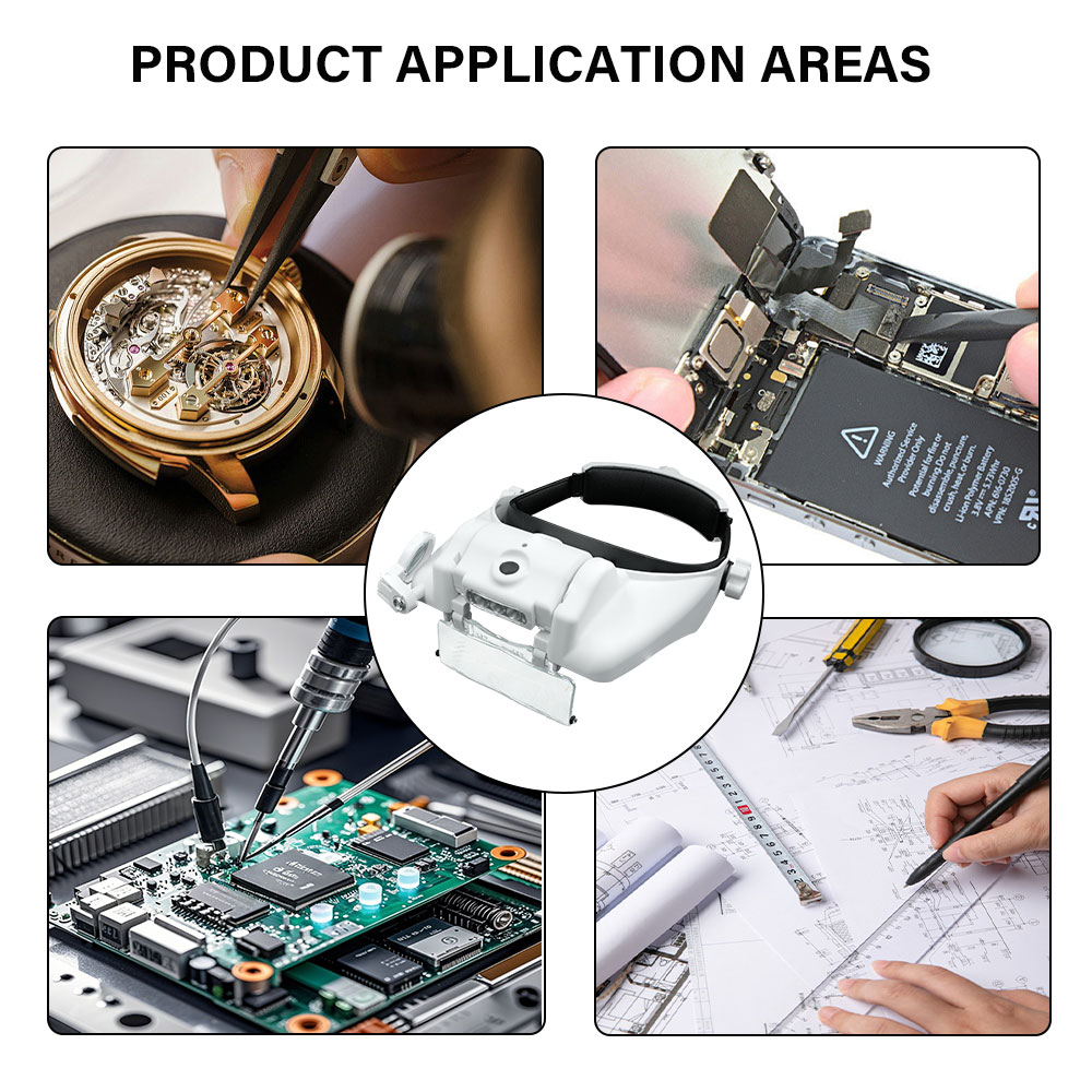 Kafa bandı büyüteç LED aydınla - Electronics Repair Glasses incelemesi ve fiyatı