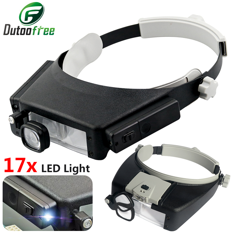 Yeni Kafa Bandı Büyüteç LED Iş - Electronics Repair Glasses incelemesi ve fiyatı