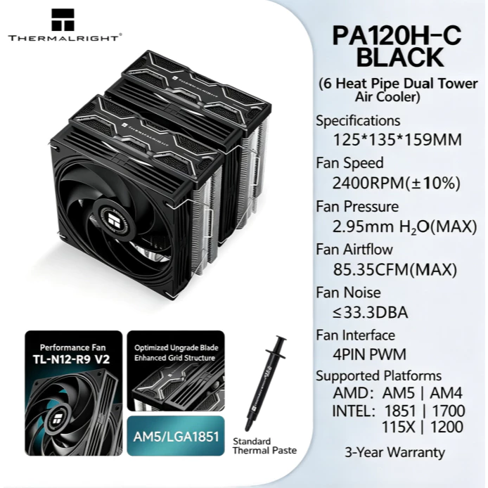 Thermalright PA120H‑C BLACK Çi - Thermal Paste Cpu incelemesi ve fiyatı